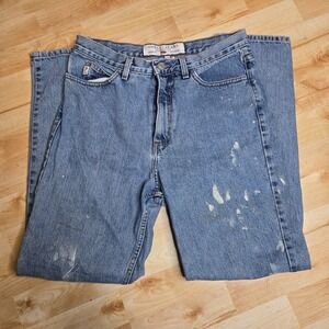Guess Jeans 050 Vintage‎ USA Made Narrow Leg Classic Sz 32(30) Paint Splatter